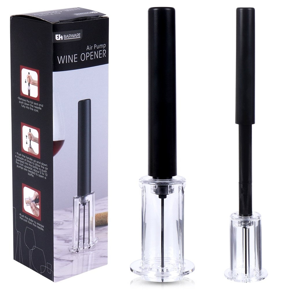 Pressure-driven manual wine opener in durable material