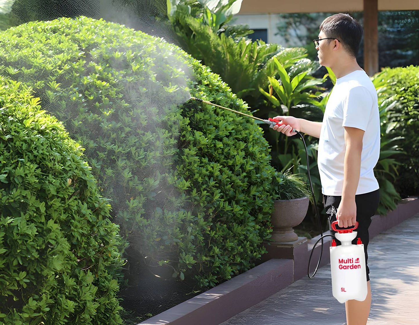 Pressure sprayer 5L, garden, handheld, long lance, MultiGarden