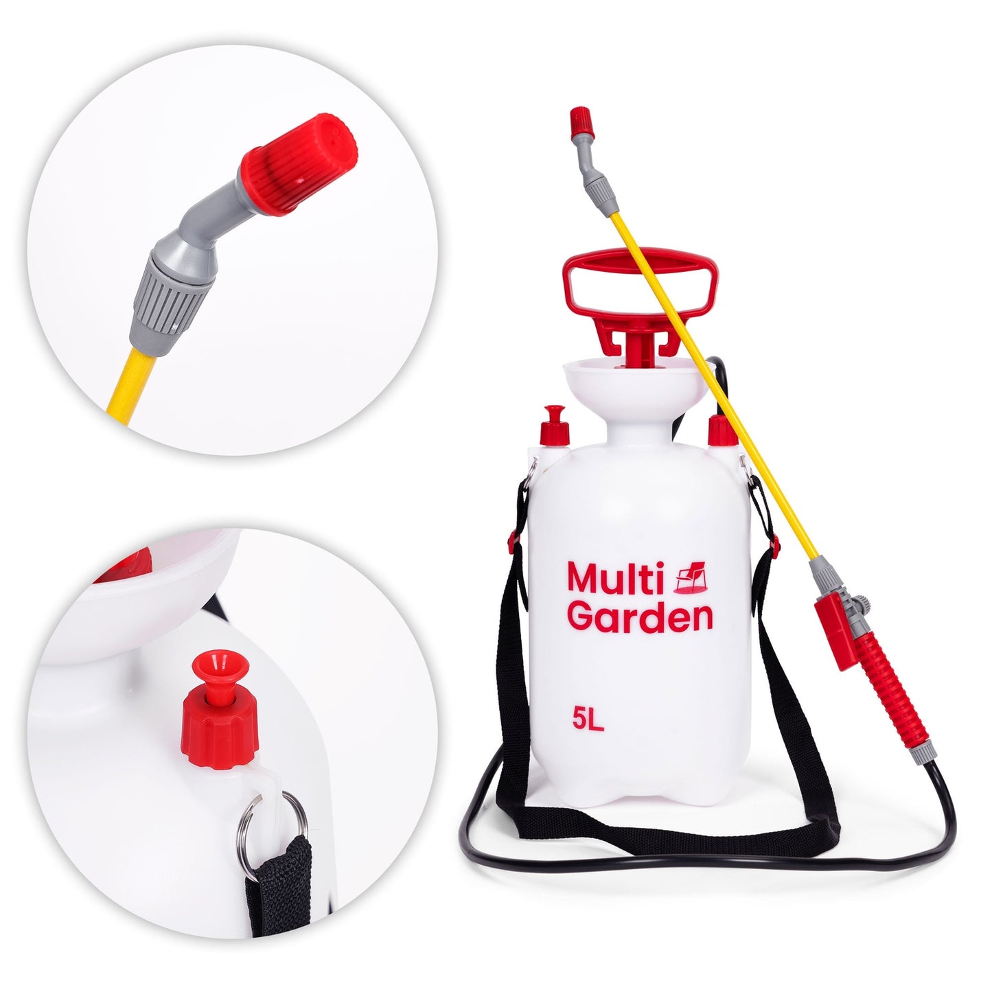 Pressure sprayer 5L, garden, handheld, long lance, MultiGarden
