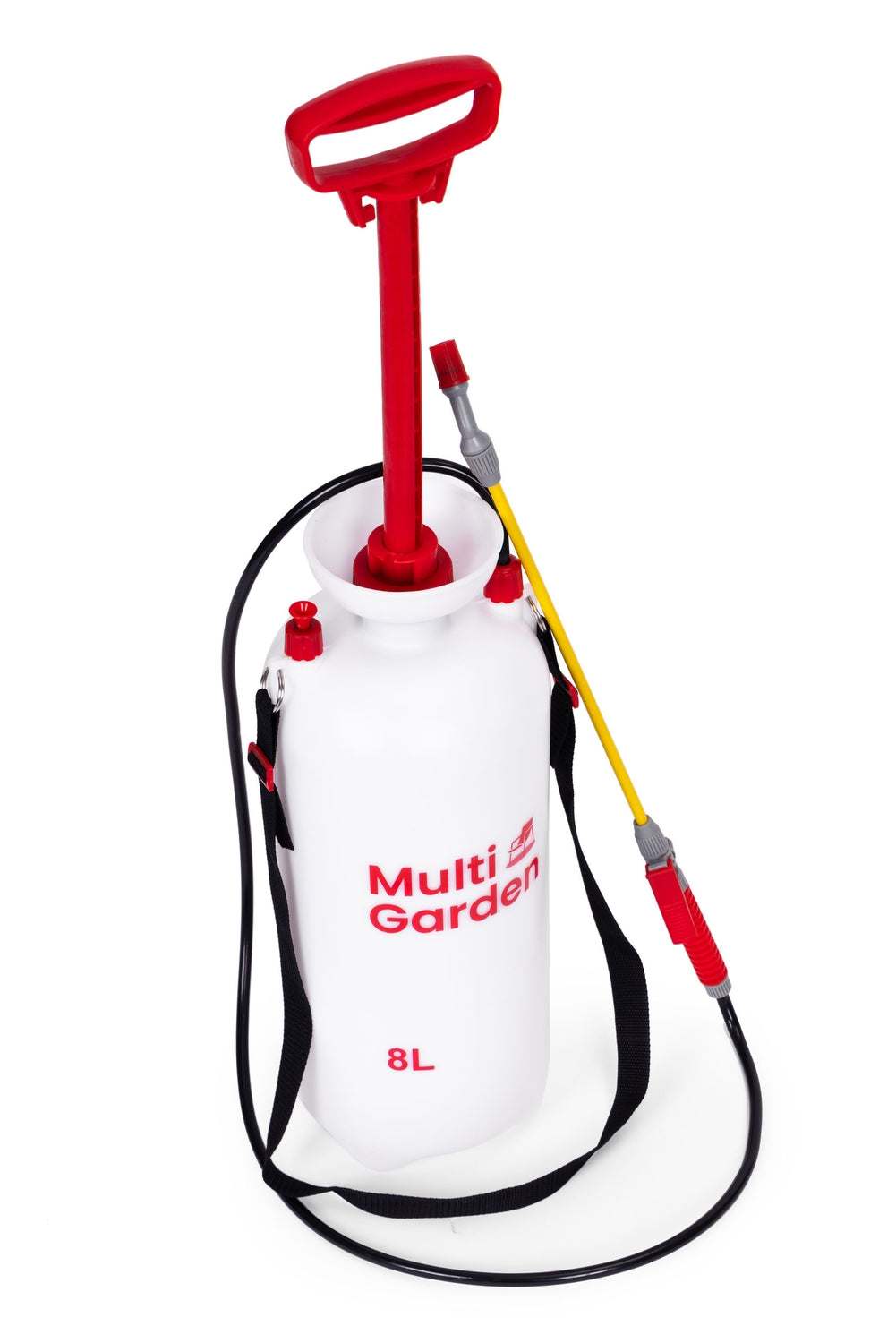 Pressure sprayer 8L, garden, handheld, 2.2-2.5 bar, long lance, piston pump, MultiGarden