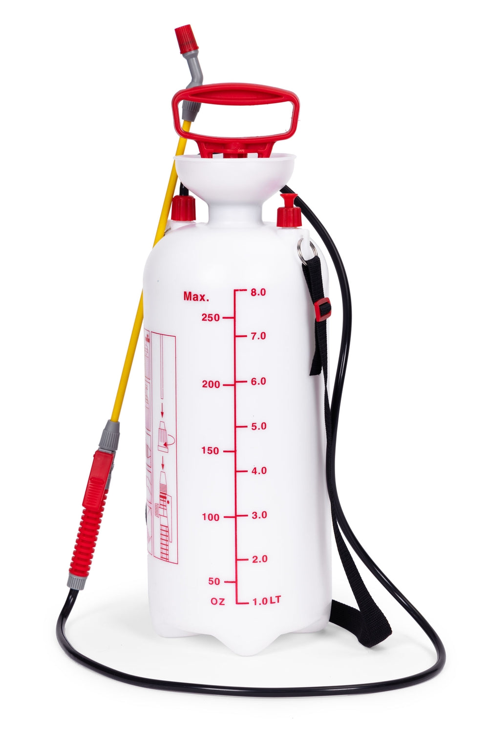 Pressure sprayer 8L, garden, handheld, 2.2-2.5 bar, long lance, piston pump, MultiGarden
