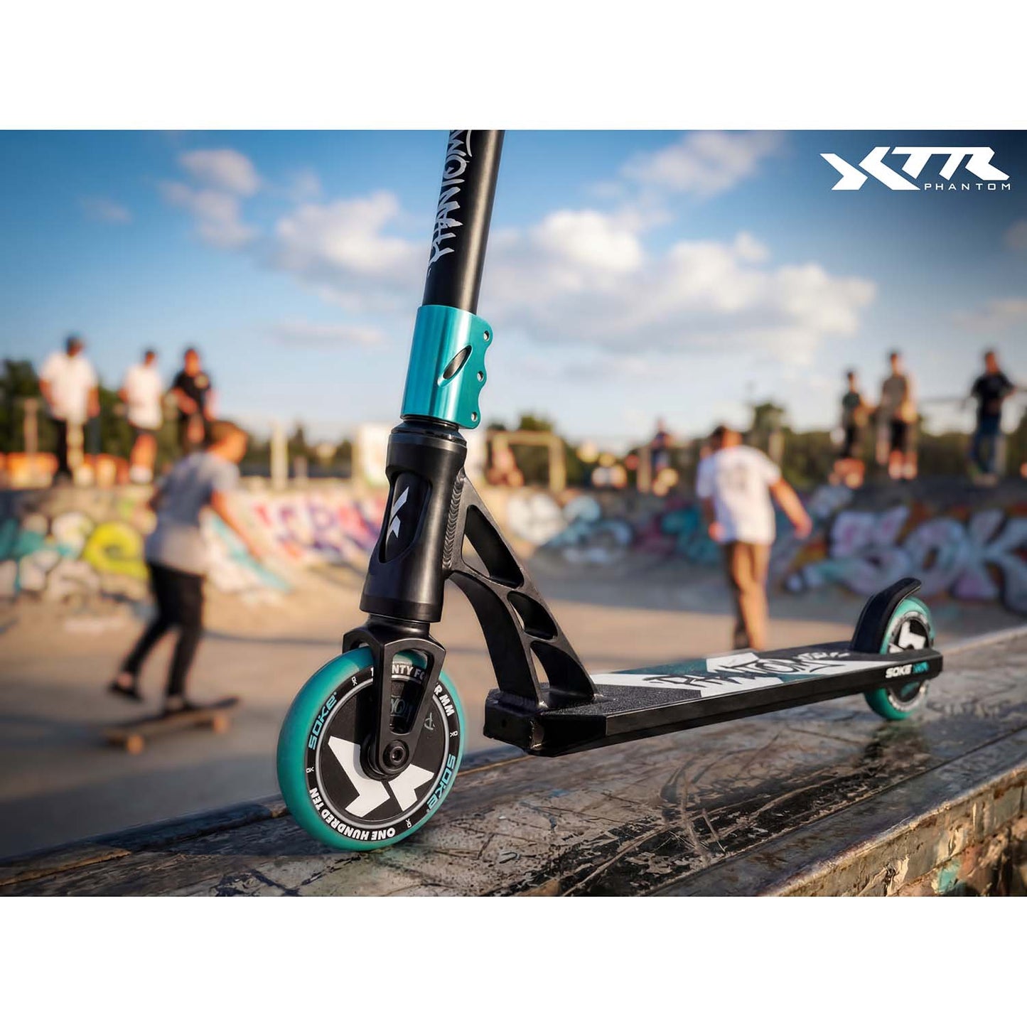 Pro Stunt Scooter, Turquoise, 110mm Wheels