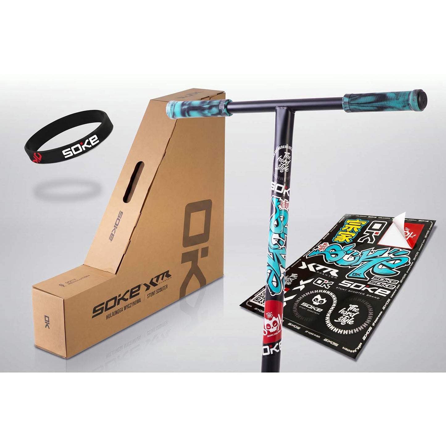 Pro Stunt Scooter, Turquoise, 110mm Wheels
