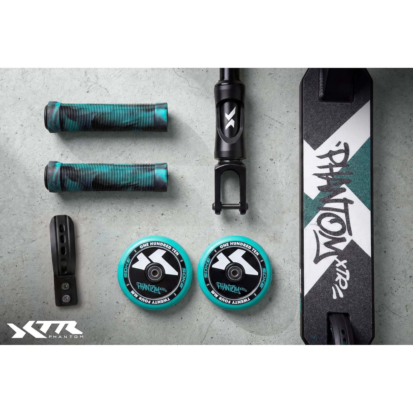 Pro Stunt Scooter, Turquoise, 110mm Wheels