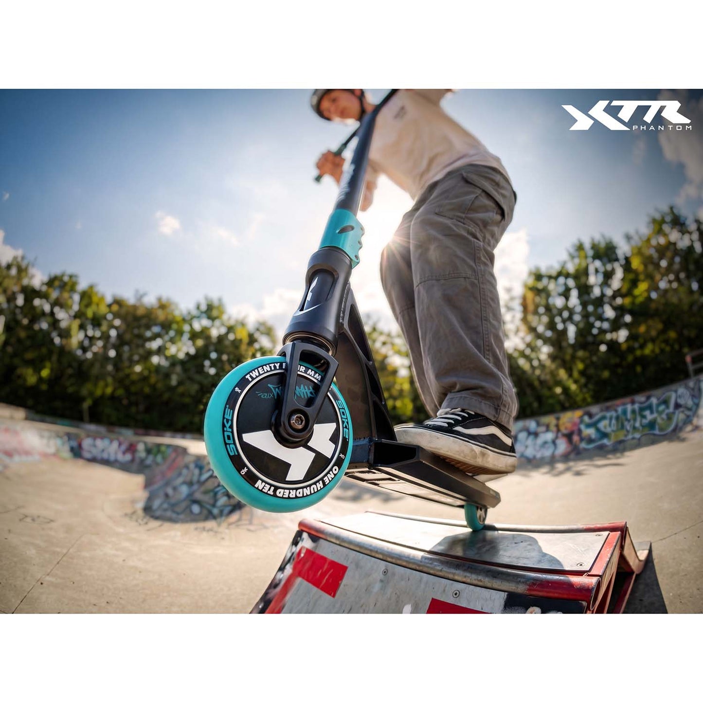 Pro Stunt Scooter, Turquoise, 110mm Wheels
