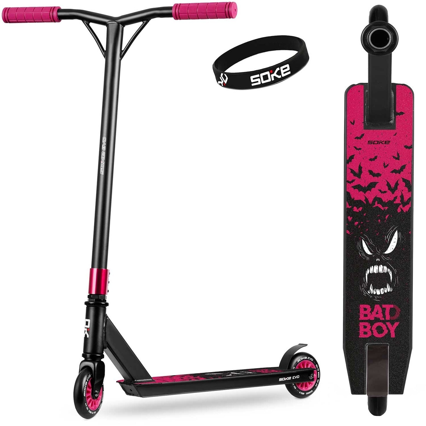 Professional Trick Scooter SOKE EVO Ruby Red