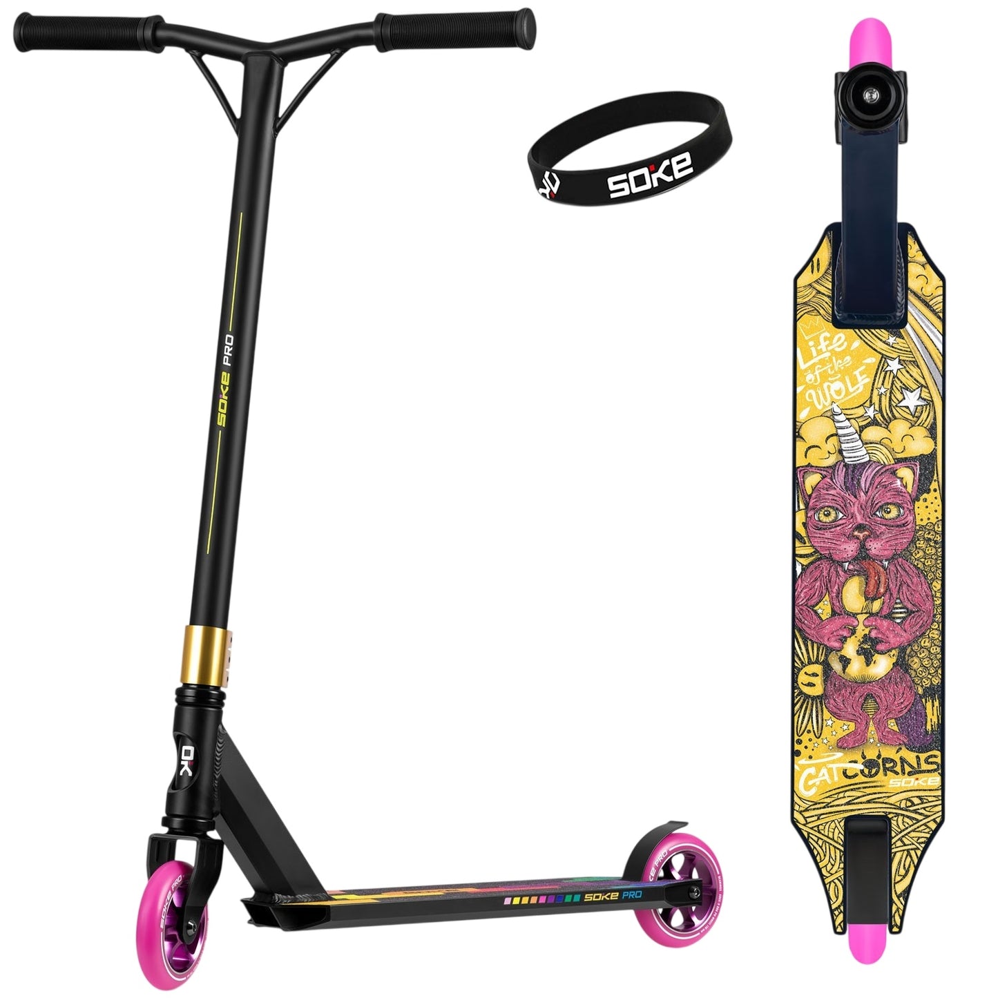 Professional Trick Scooter SOKE PRO Multicolor
