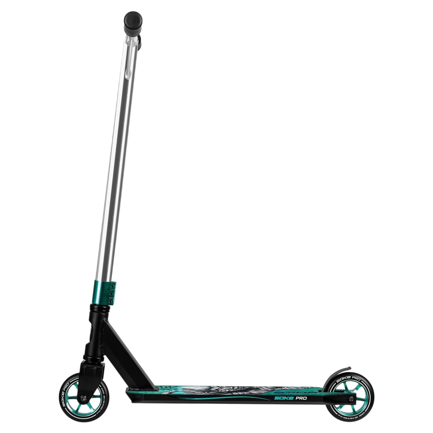 Professional Trick Scooter SOKE PRO Silver-Turquoise