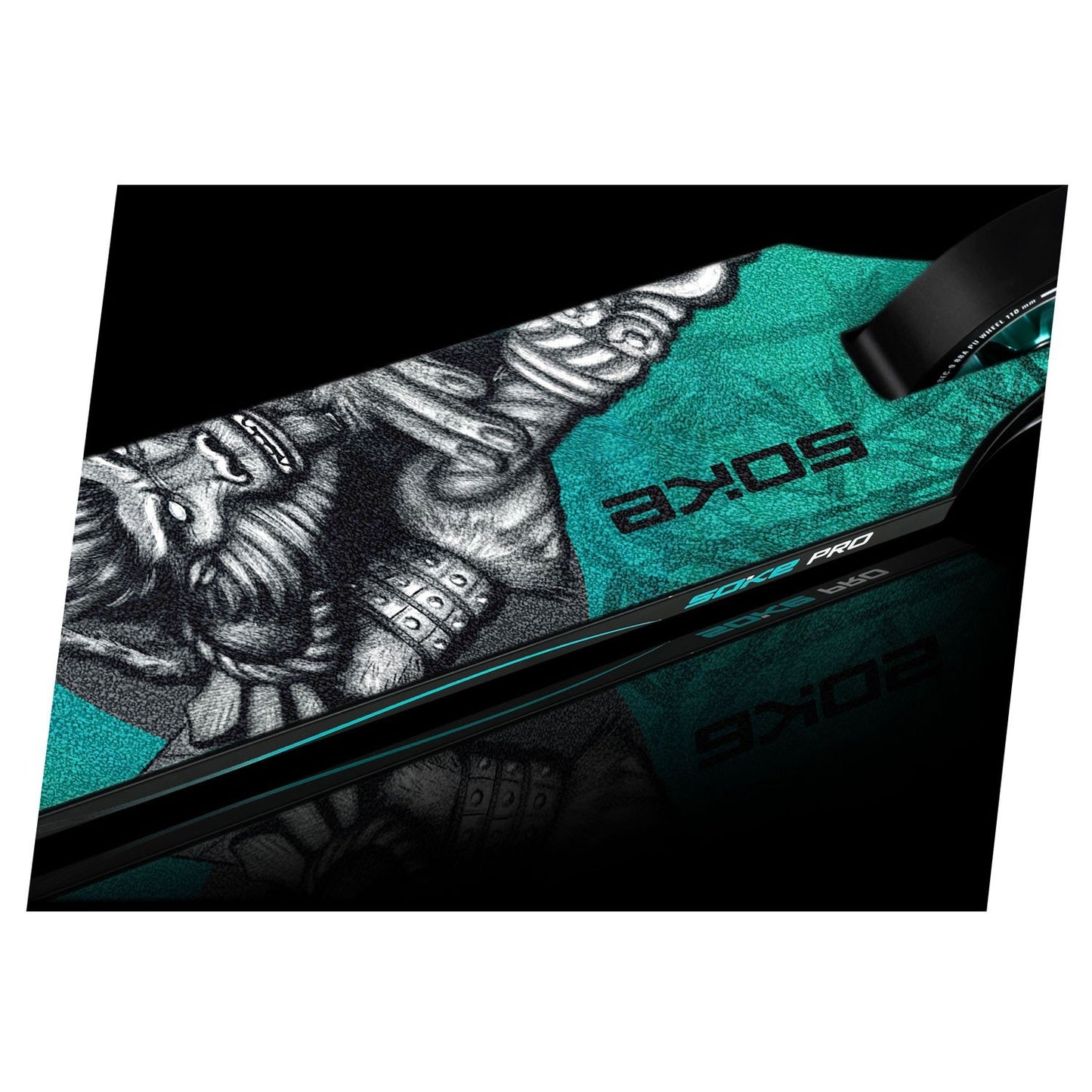 Professional Trick Scooter SOKE PRO Silver-Turquoise