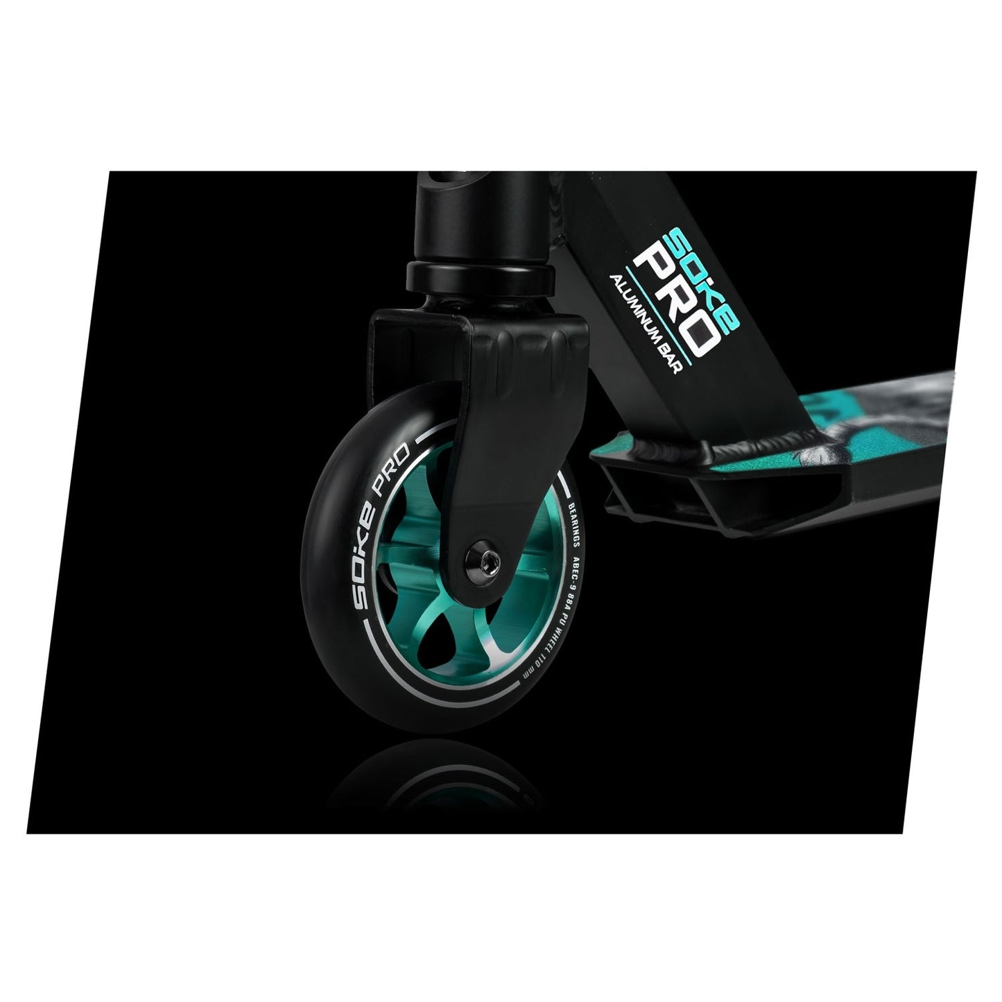 Professional Trick Scooter SOKE PRO Silver-Turquoise