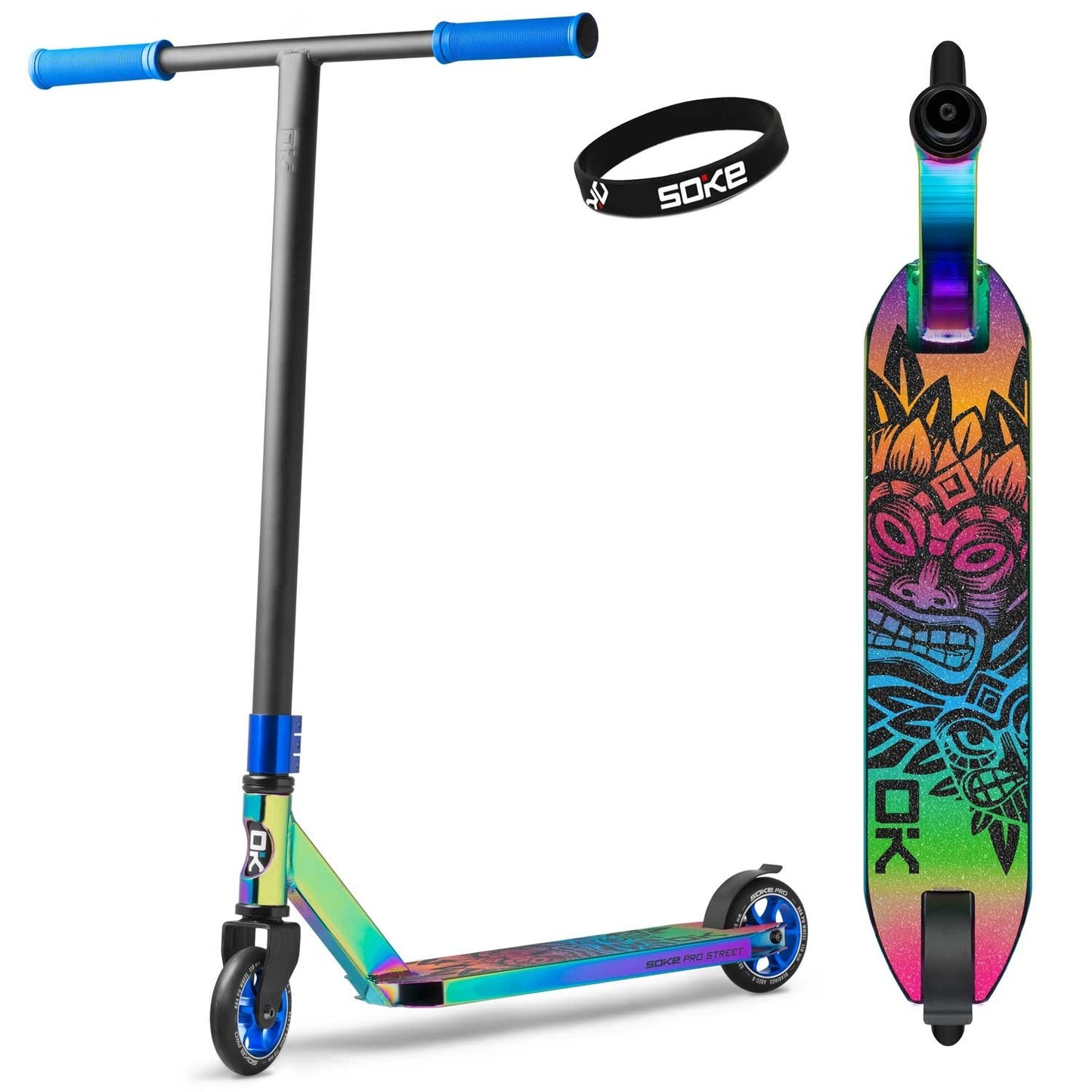 Professional Trick Scooter SOKE PRO Street Rainbow