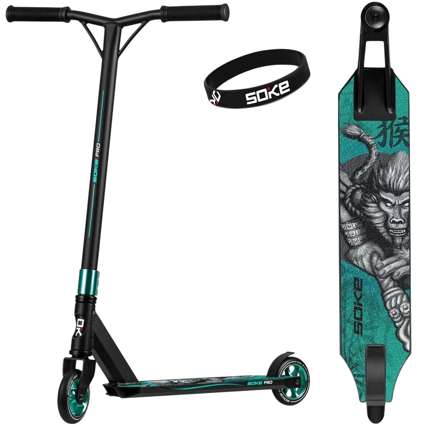Professional Trick Scooter SOKE PRO Turquoise