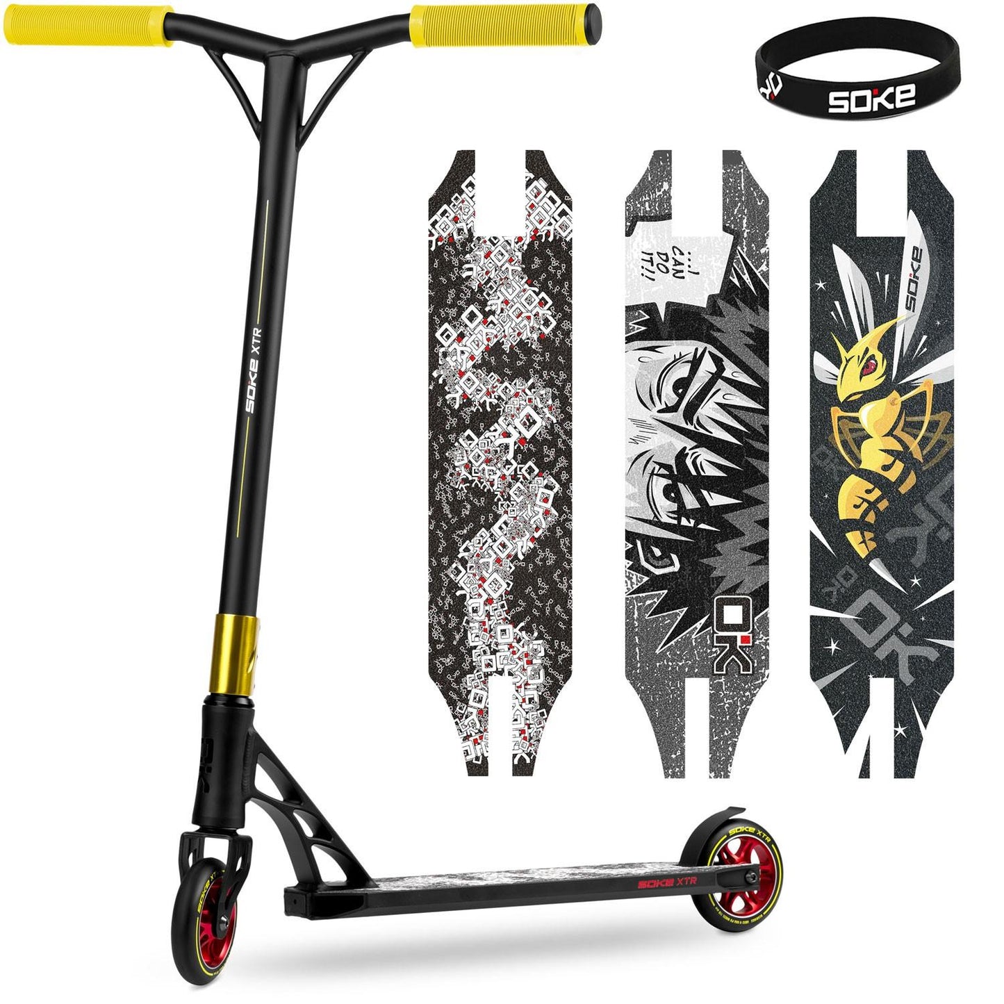 Professional Trick Scooter SOKE XTR Black/Yellow