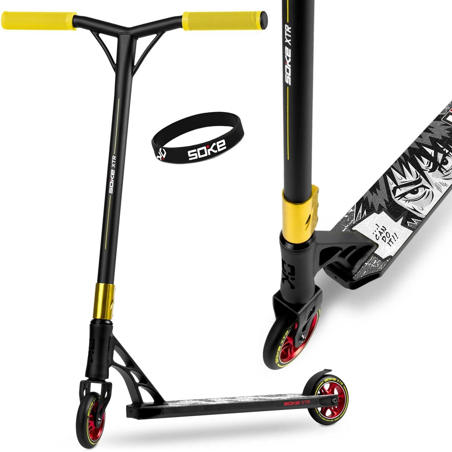 Professional Trick Scooter SOKE XTR Black-Yellow