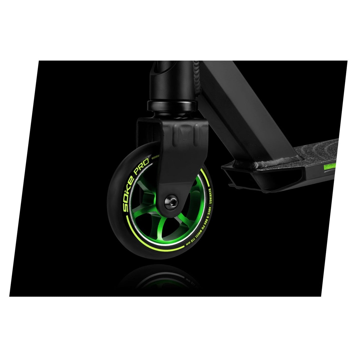 Professional Trick-kick bike SOKE PRO Yellow-Green