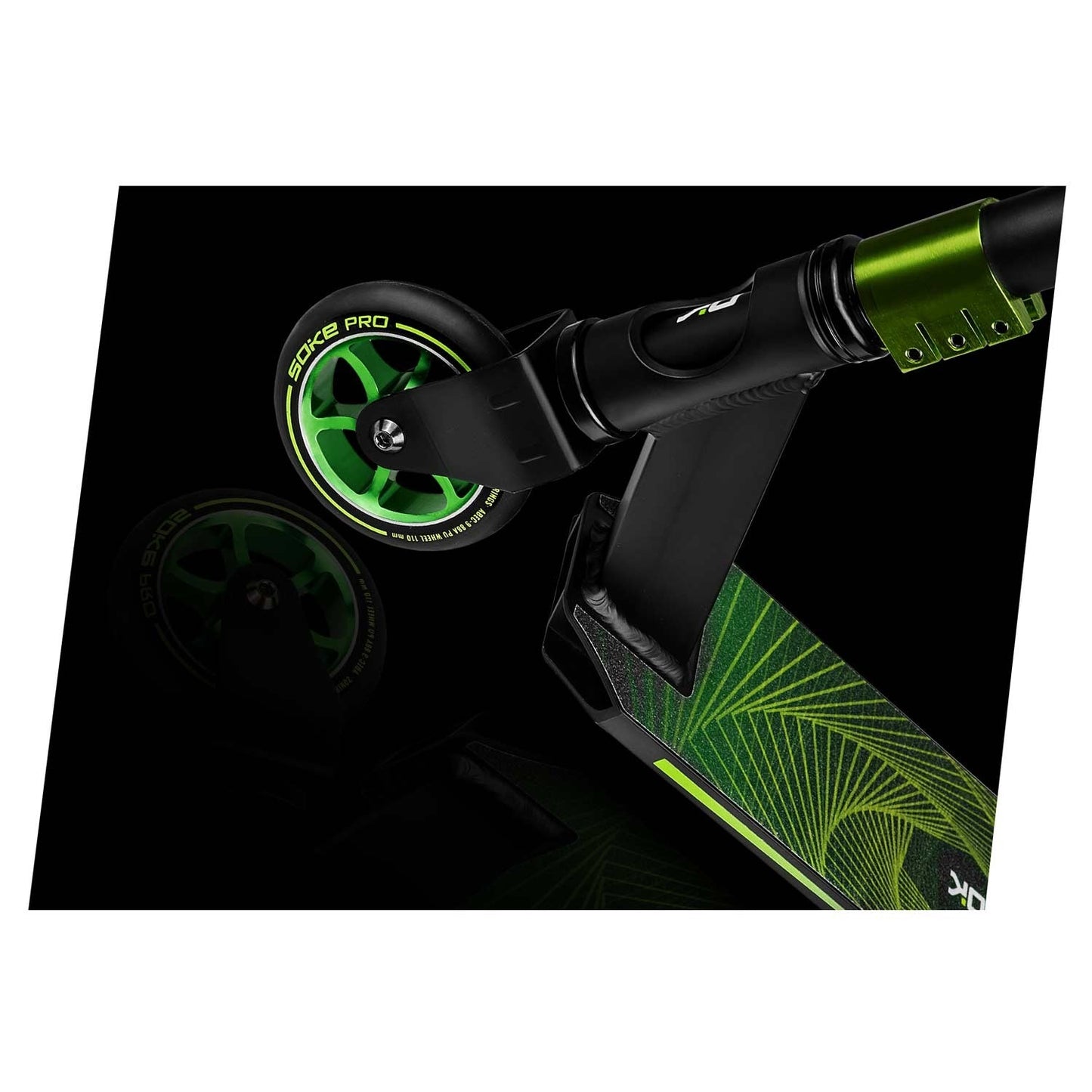 Professional Trick-kick bike SOKE PRO Yellow-Green