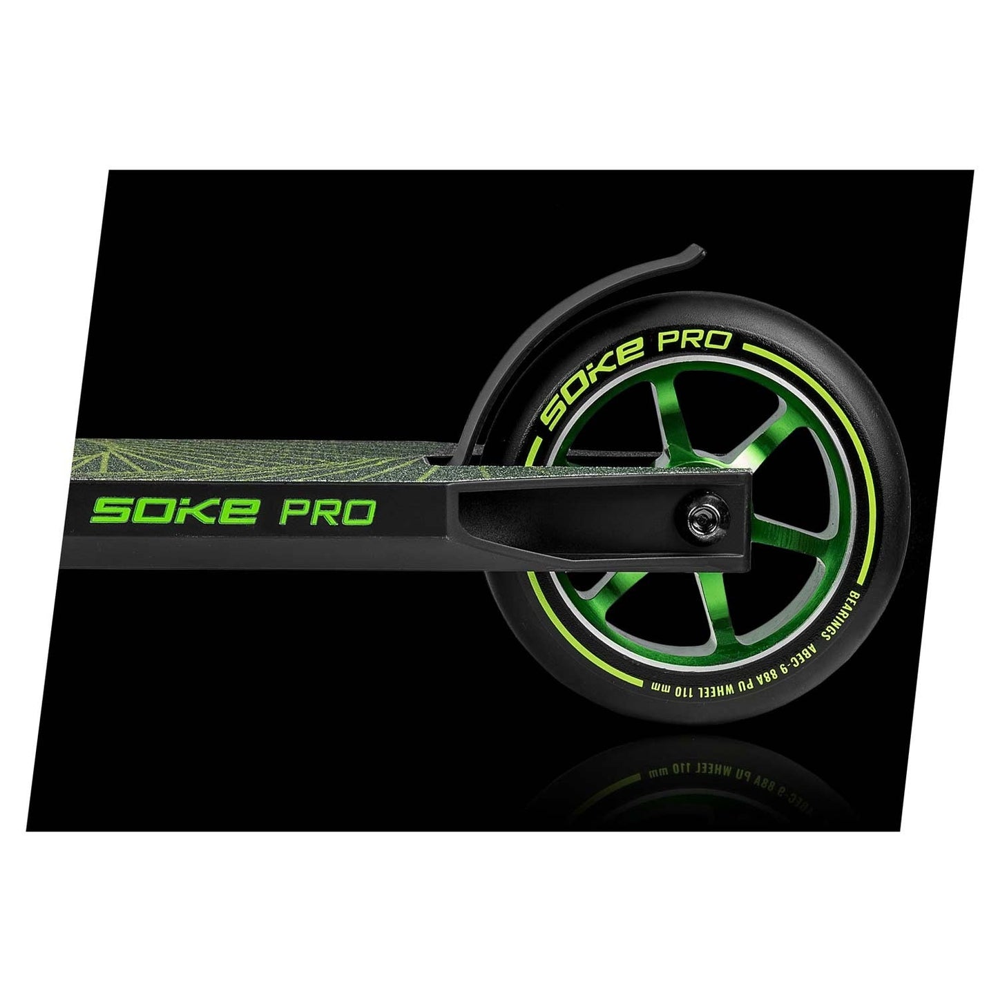 Professional Trick-kick bike SOKE PRO Yellow-Green