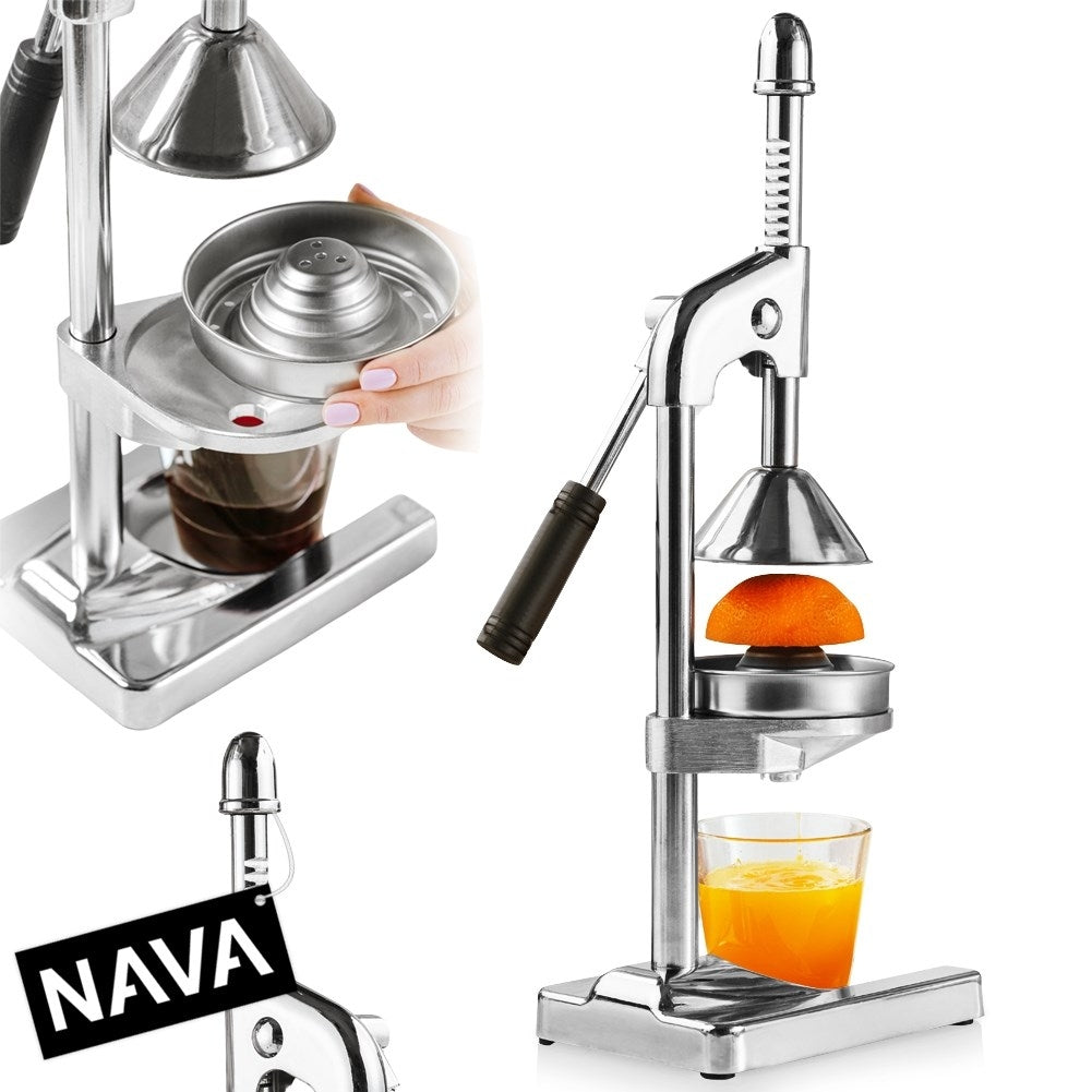 Professional citrus and pomegranate press in stainless steel