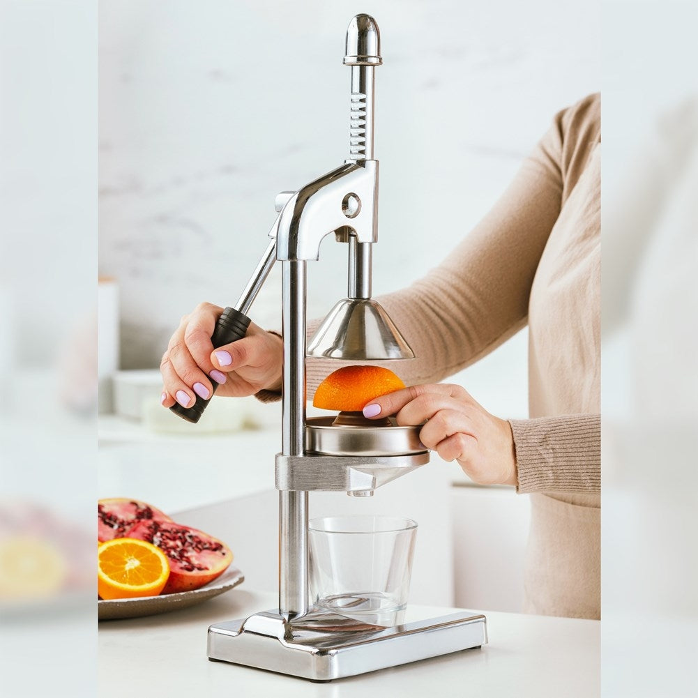 Professional citrus and pomegranate press in stainless steel