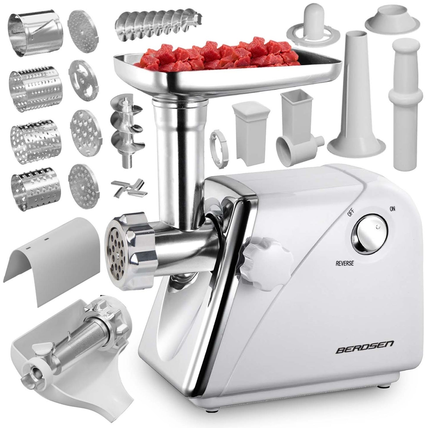 Professional electric meat grinder Berdsen 550 - 1200W