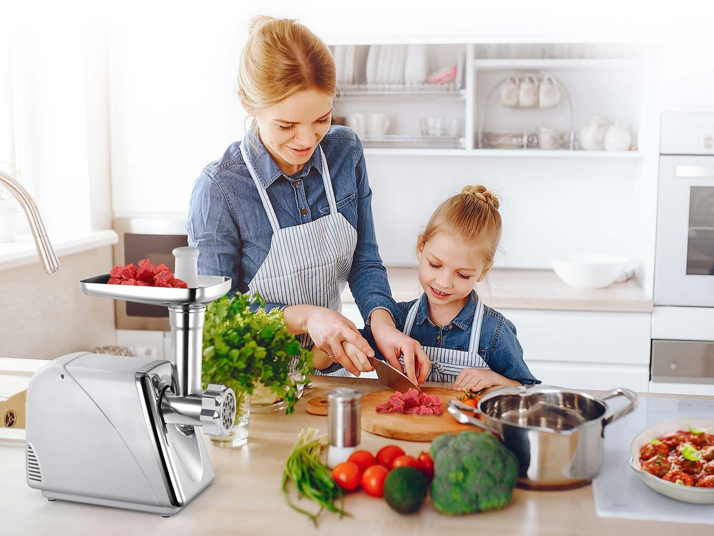 Professional electric meat grinder Berdsen 550 - 1200W