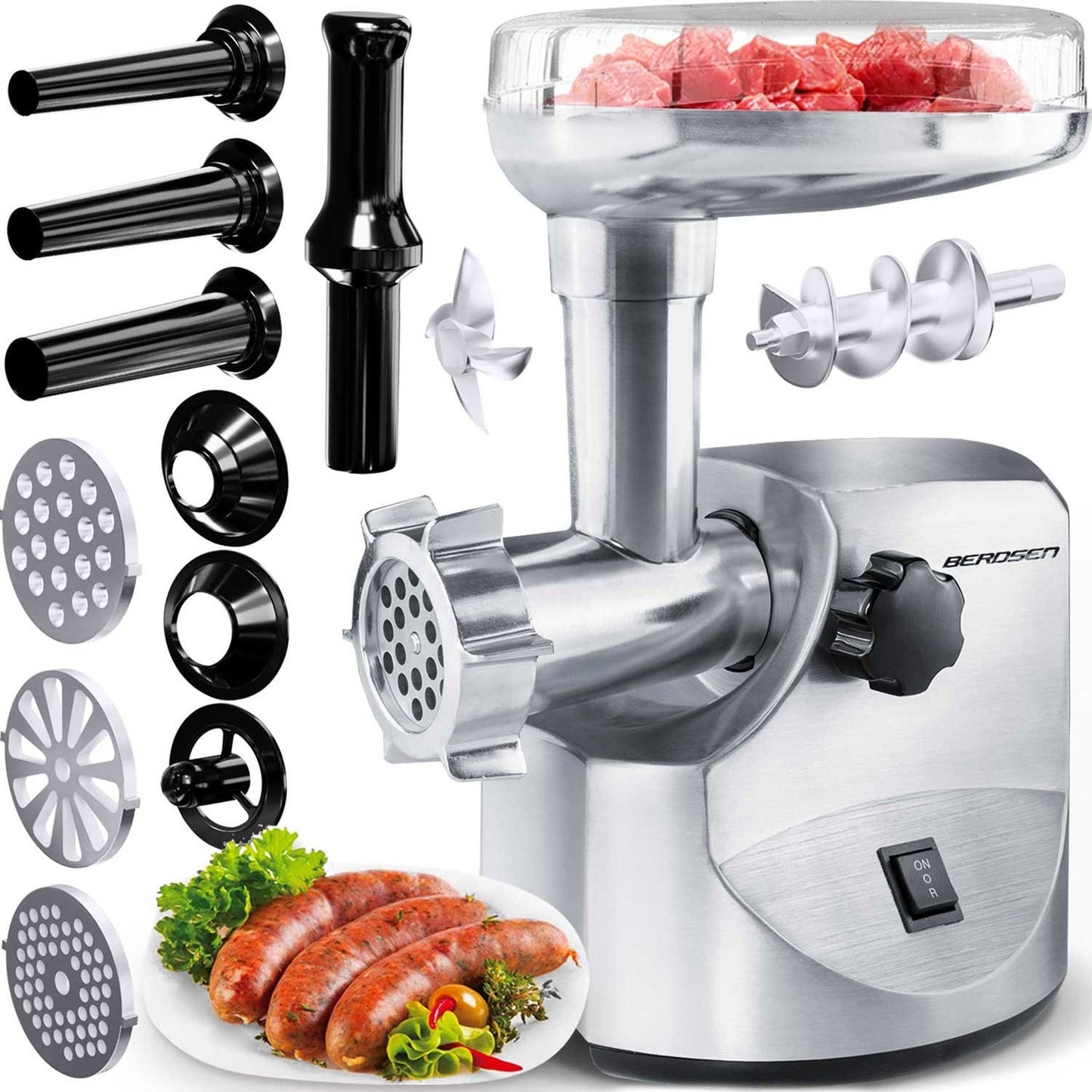 Professional electric meat grinder Berdsen 700 / 1800W