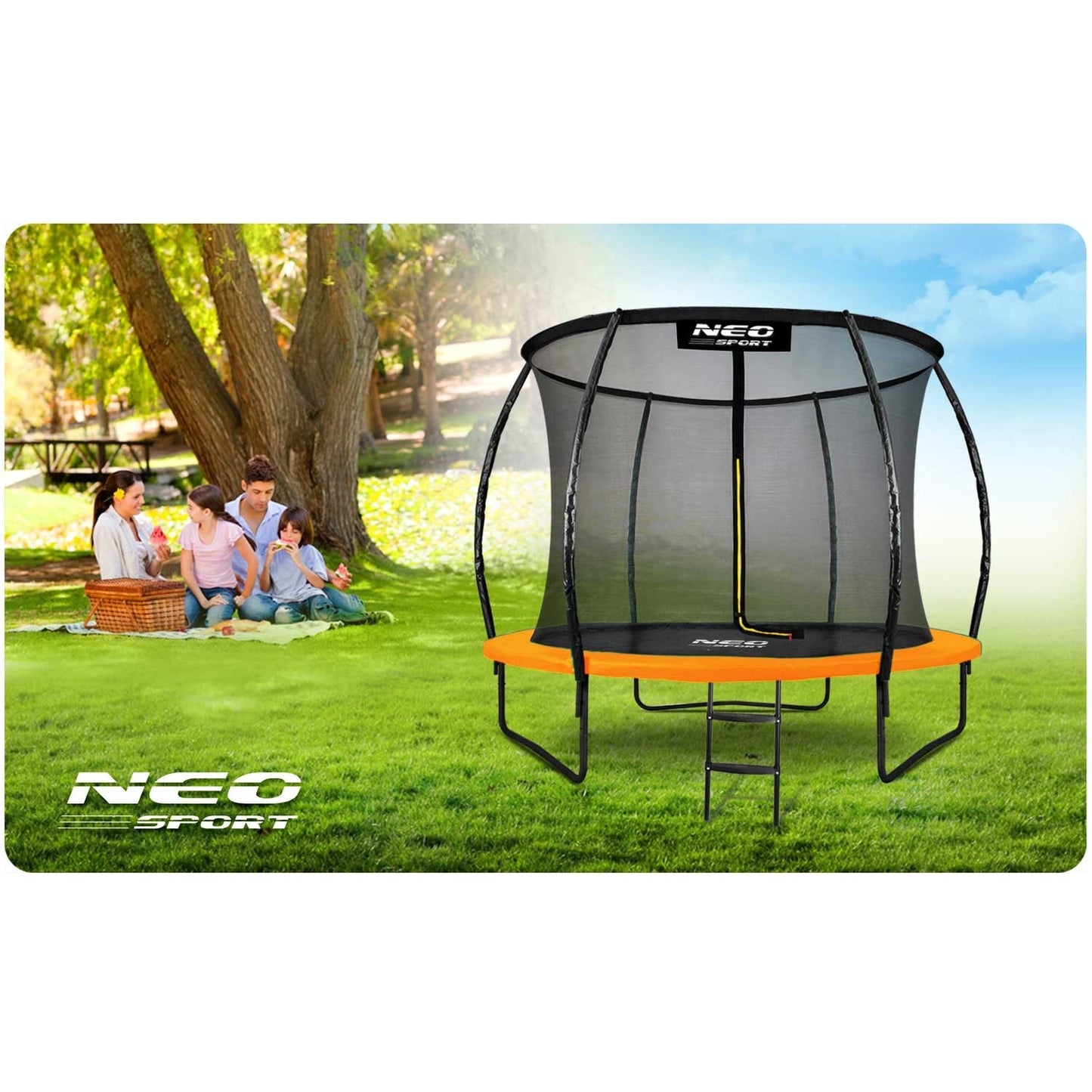 Profile Trampoline 8ft/252cm with Internal Safety Net from Neo-Sport