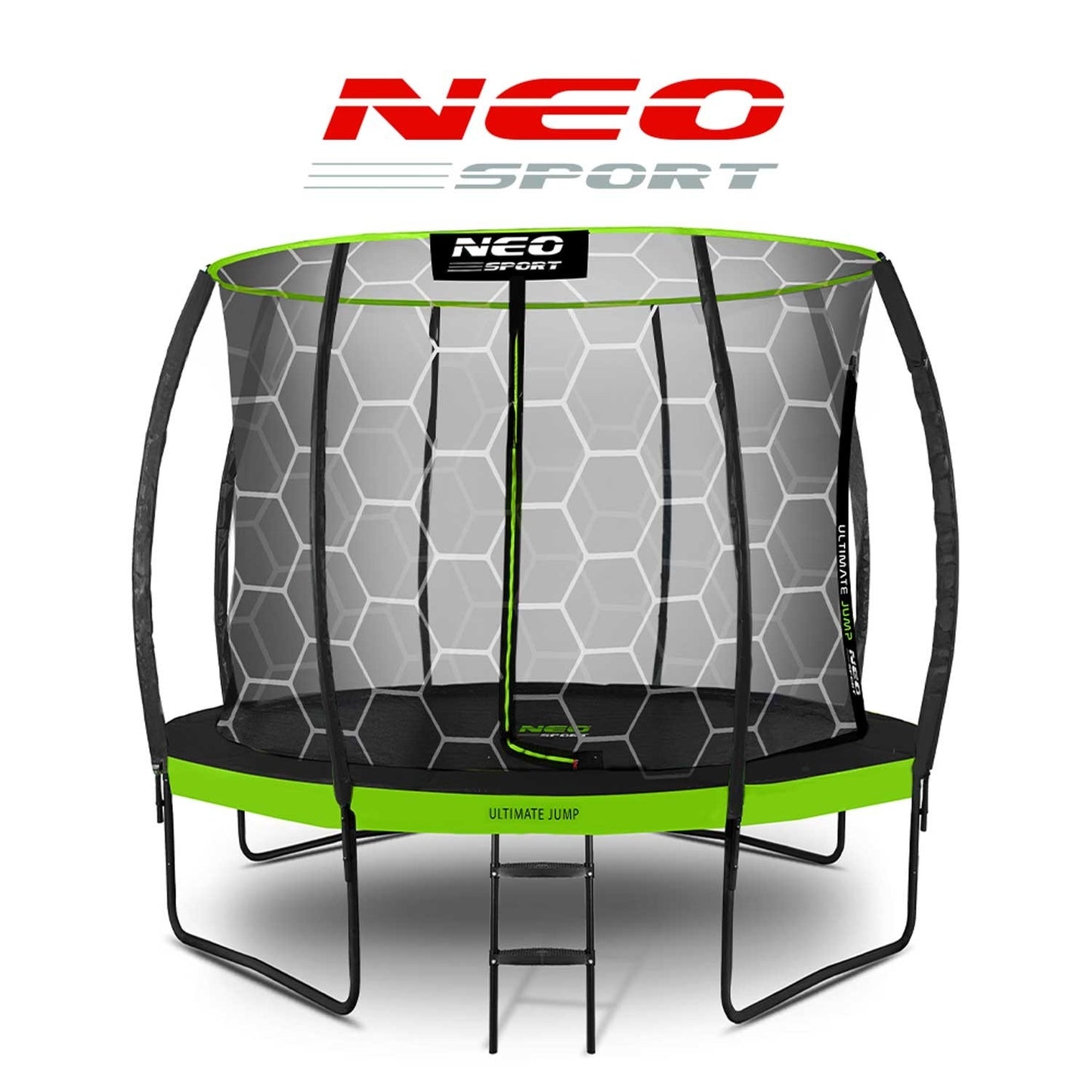 Profiled trampoline for the garden 10ft/312cm with inner protective net Neo-Sport