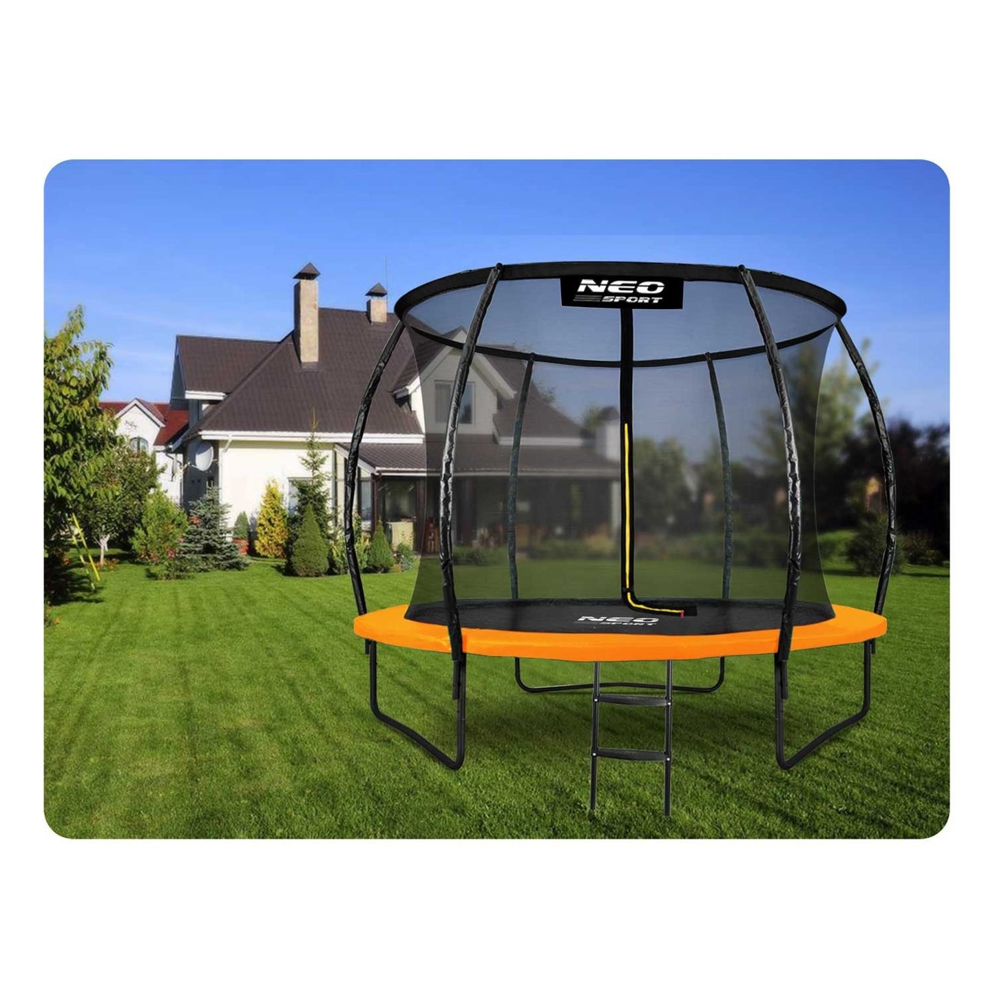 Profiled trampoline for the garden 10ft/312cm with inner protective net Neo-Sport