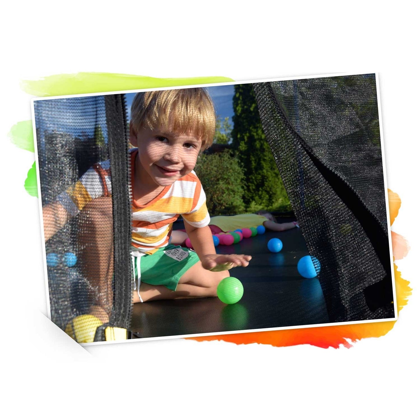 Profiled trampoline for the garden 10ft/312cm with inner protective net Neo-Sport