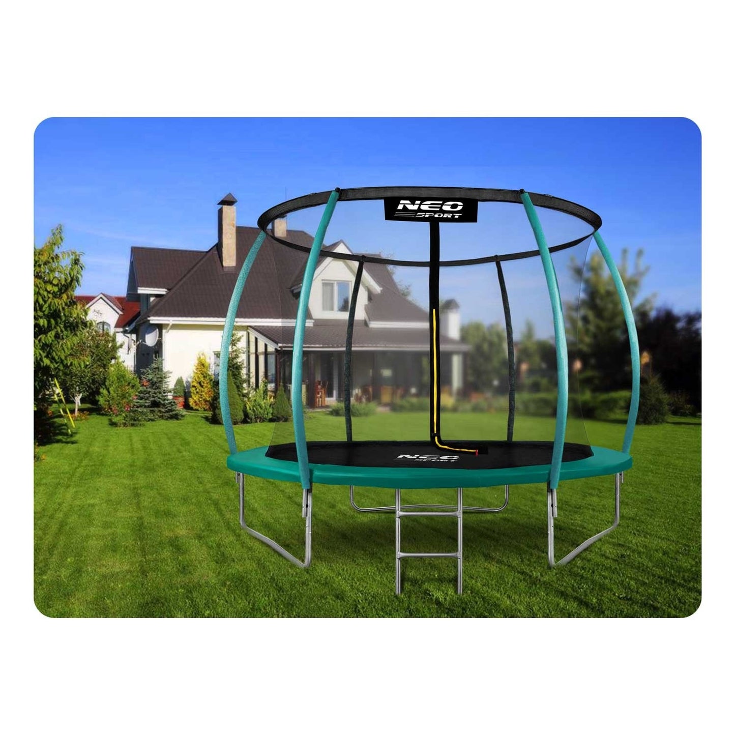Profiled trampoline for the garden 10ft/312cm with internal safety net Neo-Sport