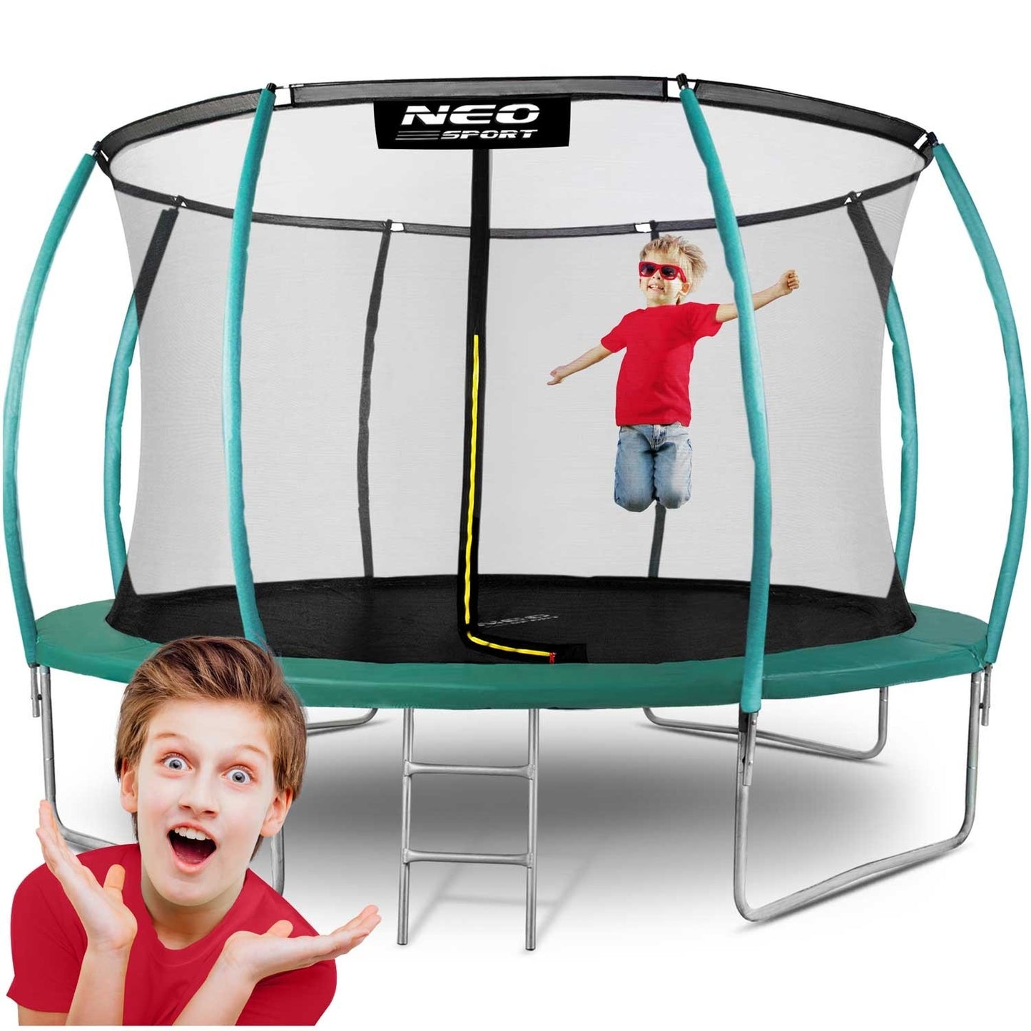 Profile trampoline 12ft/374cm with inner safety net from Neo-Sport