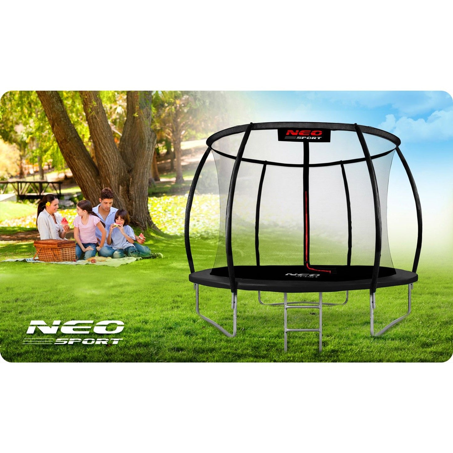 Profile trampoline 312 cm with inner safety net from Neo-Sport