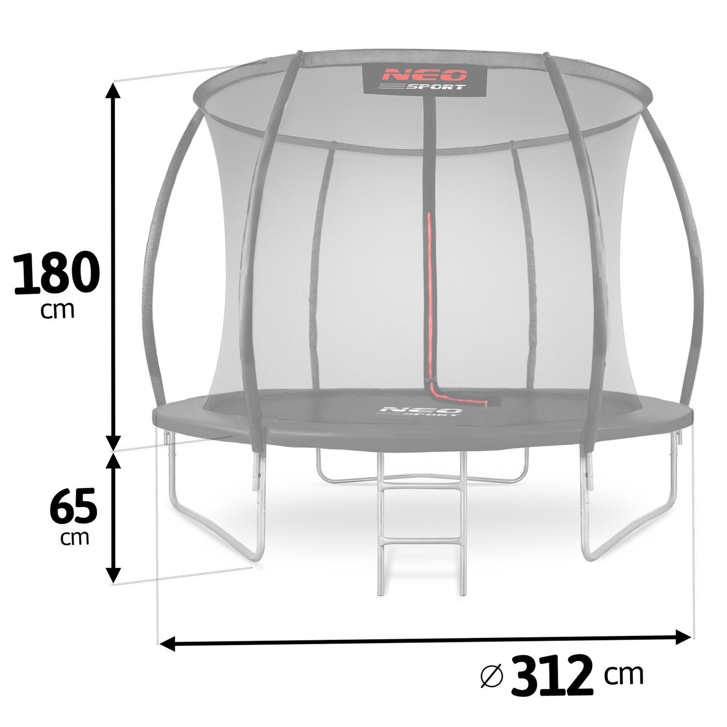 Profile trampoline 312 cm with inner safety net from Neo-Sport