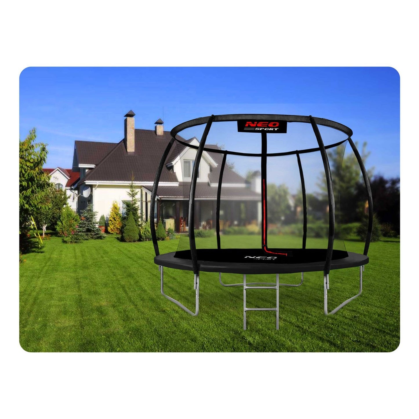 Profile trampoline for garden 8ft/252cm with inner protective net from Neo-Sport