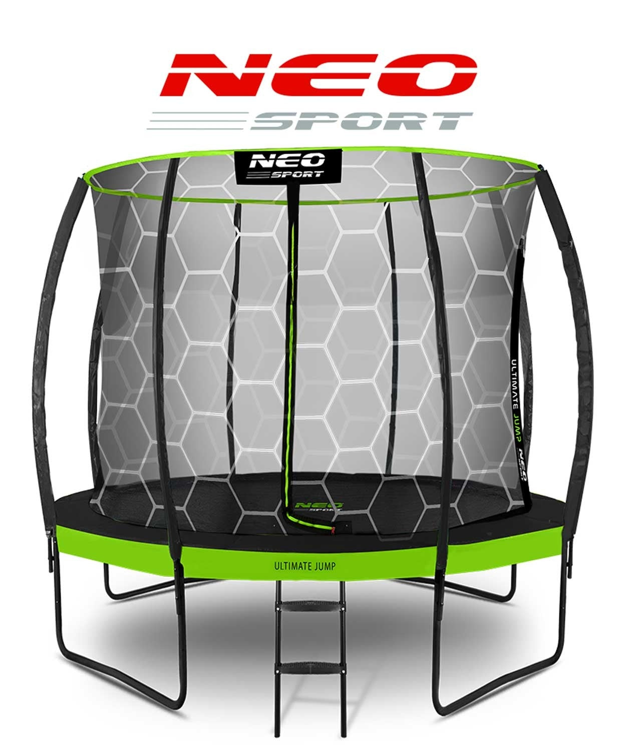 Profile trampoline for the garden 8ft/252cm with internal protective net Neo-Sport