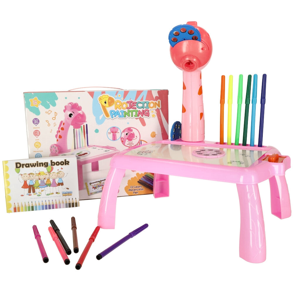 Projector projector table drawing table giraffe pink