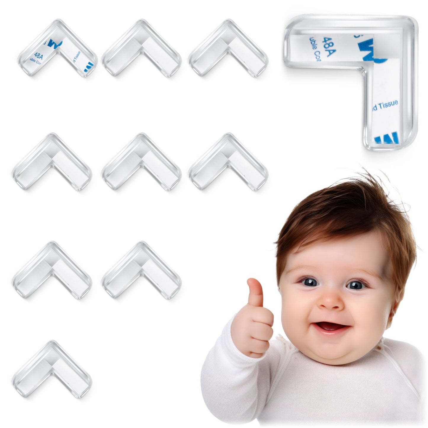Protection for corners Ricokids 798400, 10 transparent