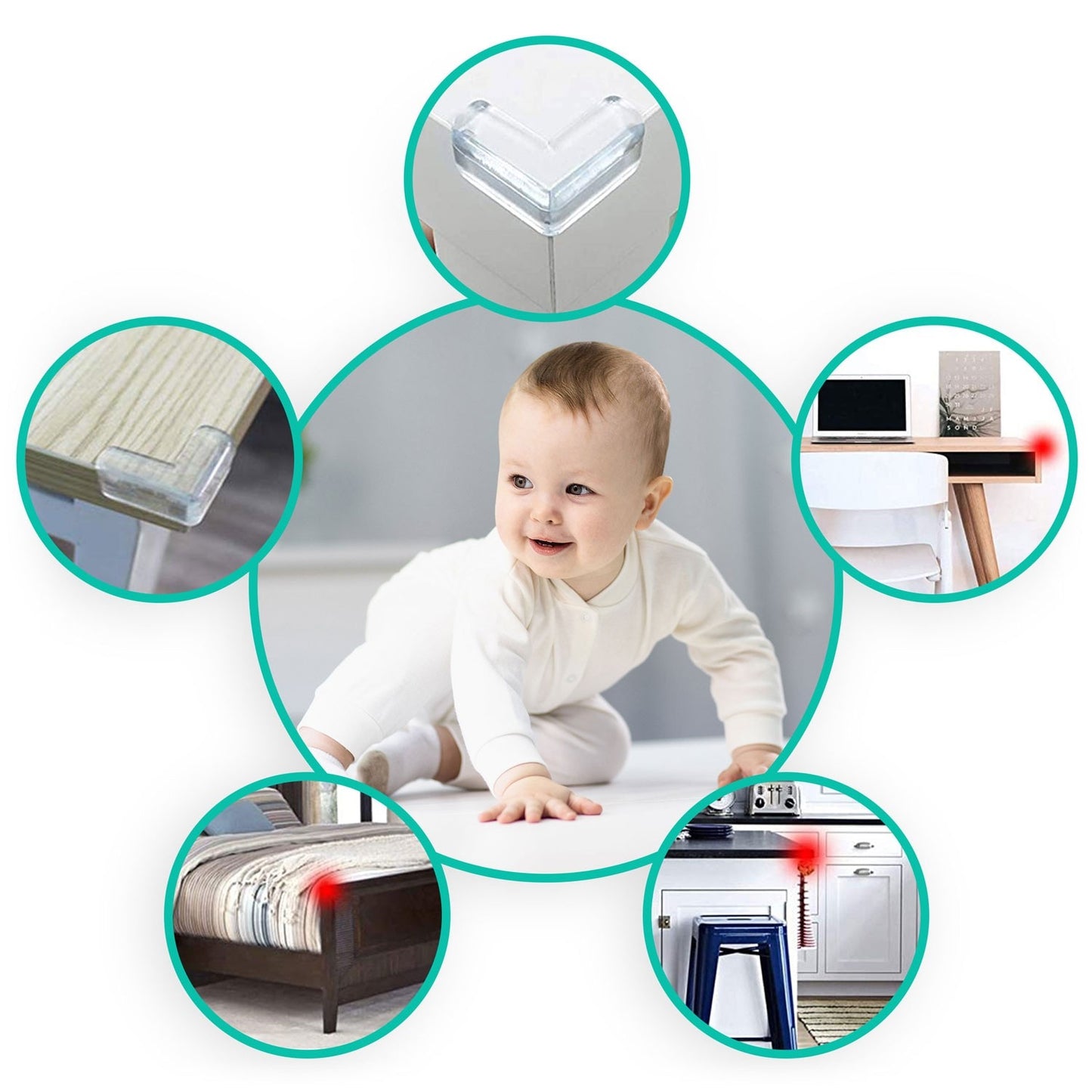 Protection for corners Ricokids 798400, 10 transparent
