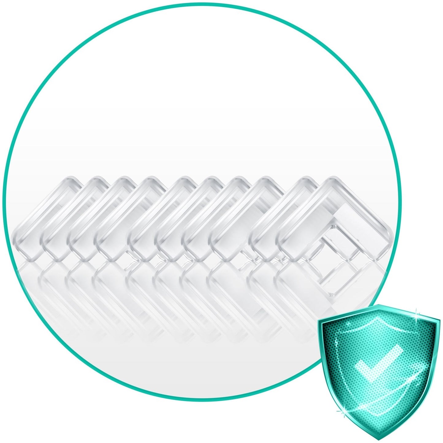 Protection for corners Ricokids 798400, 10 transparent
