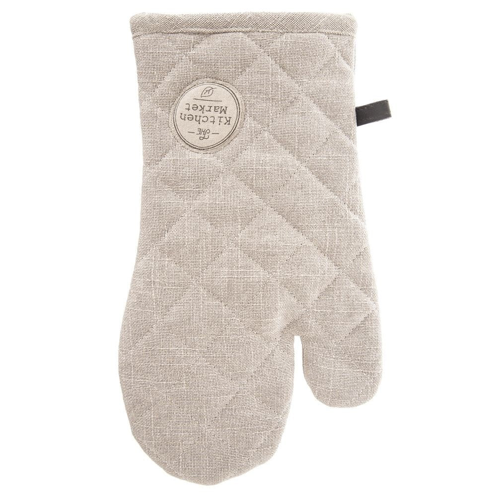 Protective cotton glove with leather loop for hot dishes