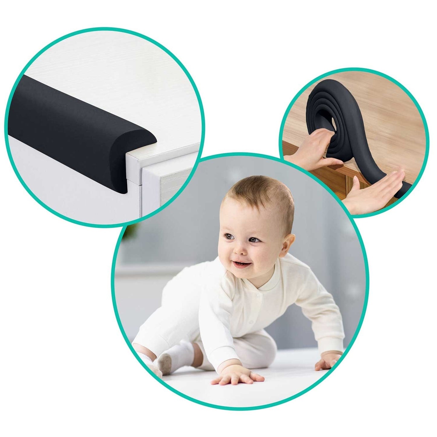 Protective foam tape Ricokids 798701 black 2 m