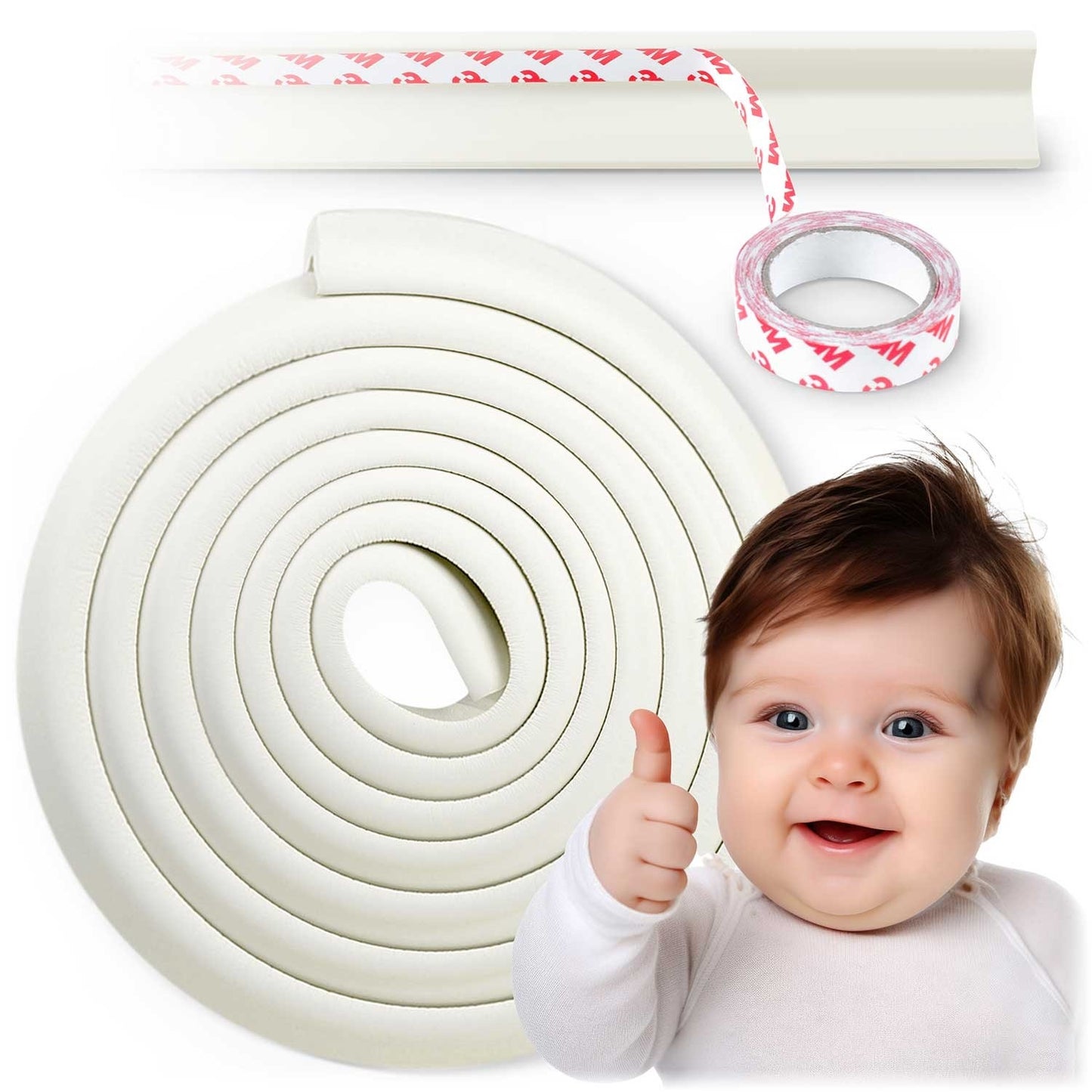 Protective foam tape Ricokids 798710 white 6 m