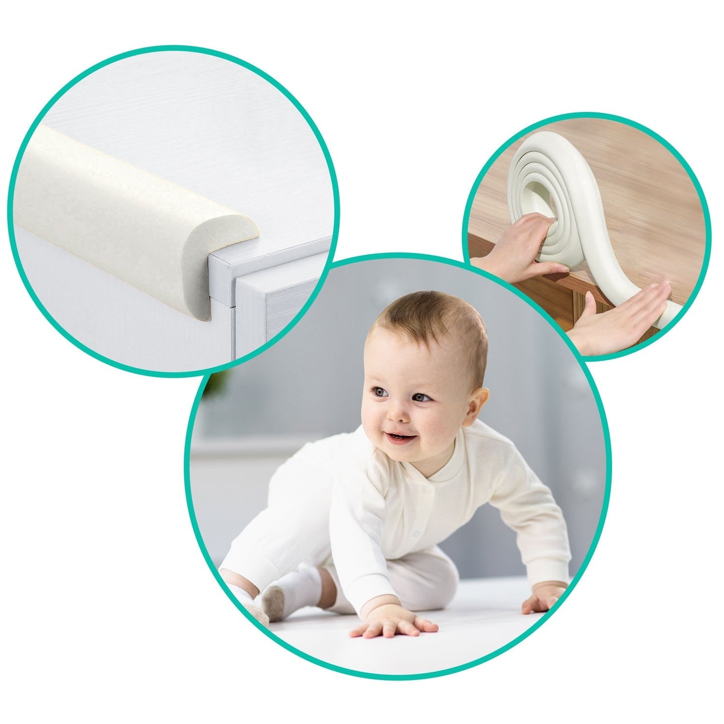 Protective foam tape Ricokids 798710 white 6 m