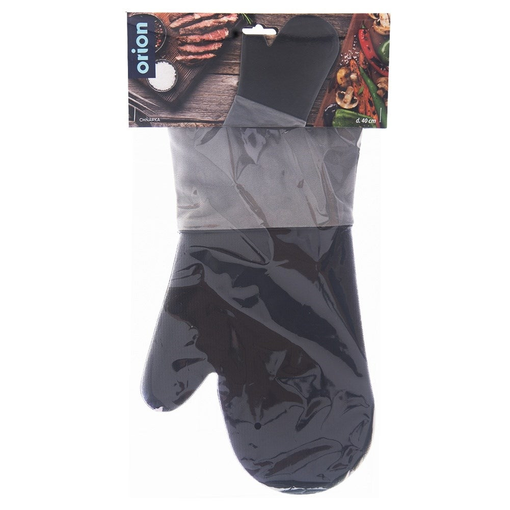 Protective heat-resistant silicone oven mitt with cotton