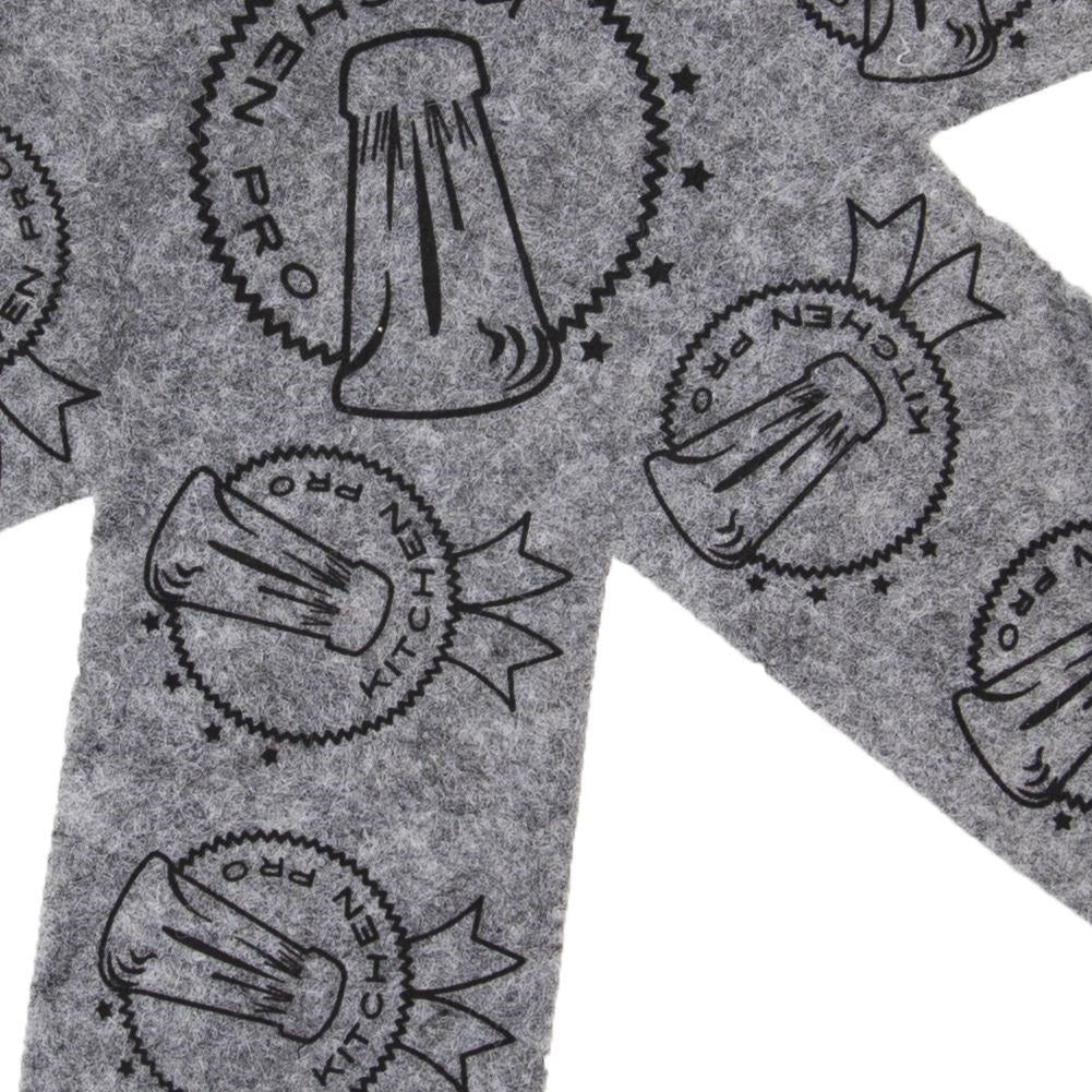 Protective mat for kitchen utensils - Black/Grey, Set of 2