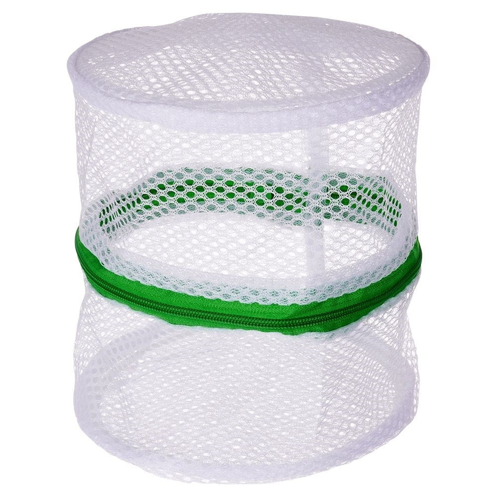 Protective net for delicate clothes with plastic zipper
