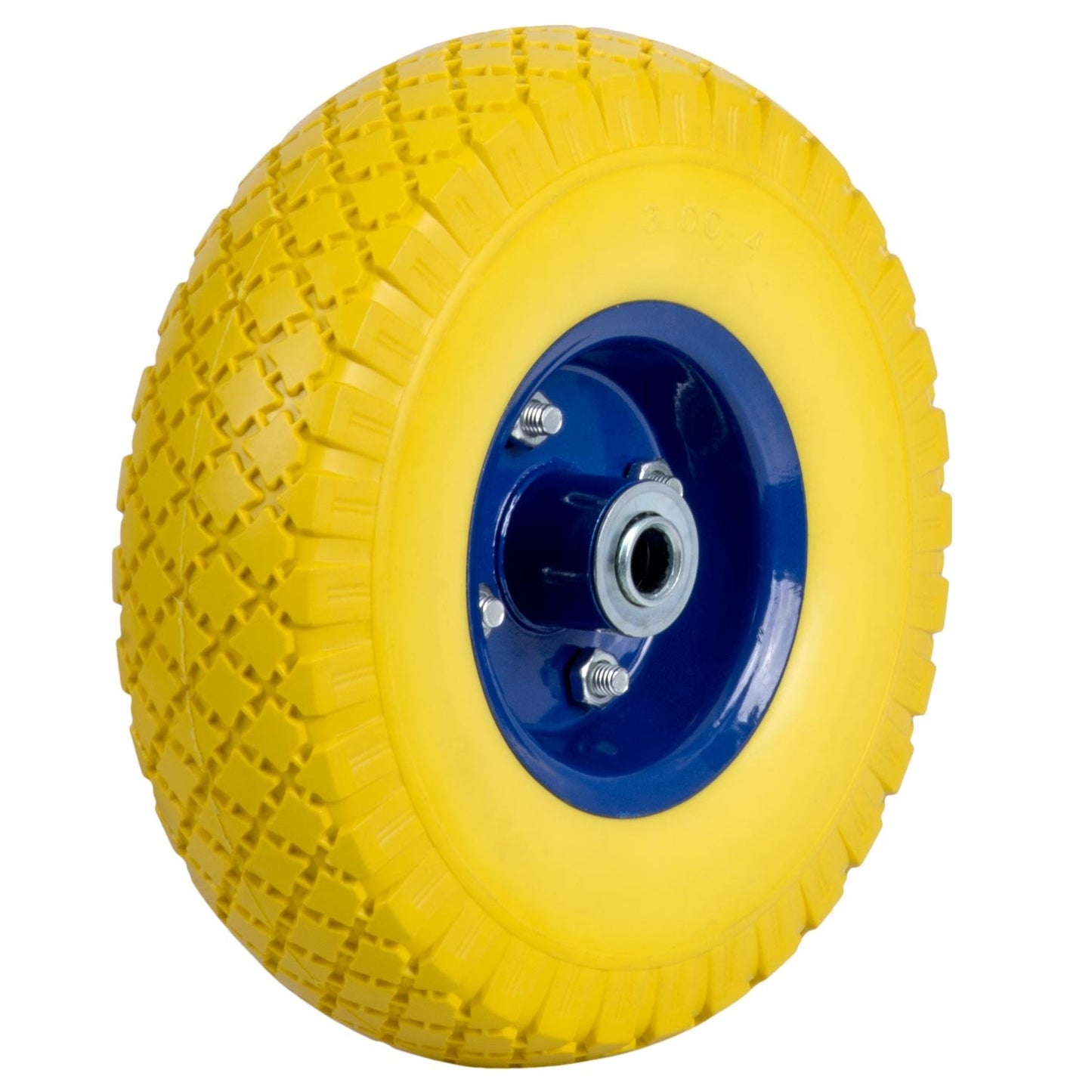 Puncture-free wheelbarrow wheel 3.00-4, yellow-blue