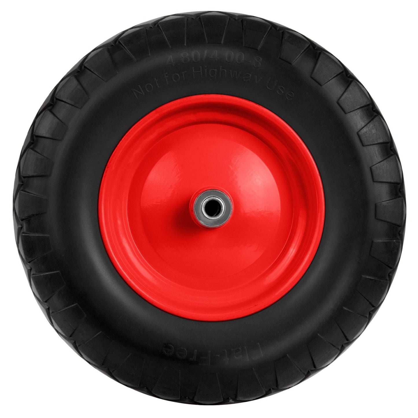 Puncture-free wheelbarrow wheel 4.00-8 Black-Red Humberg