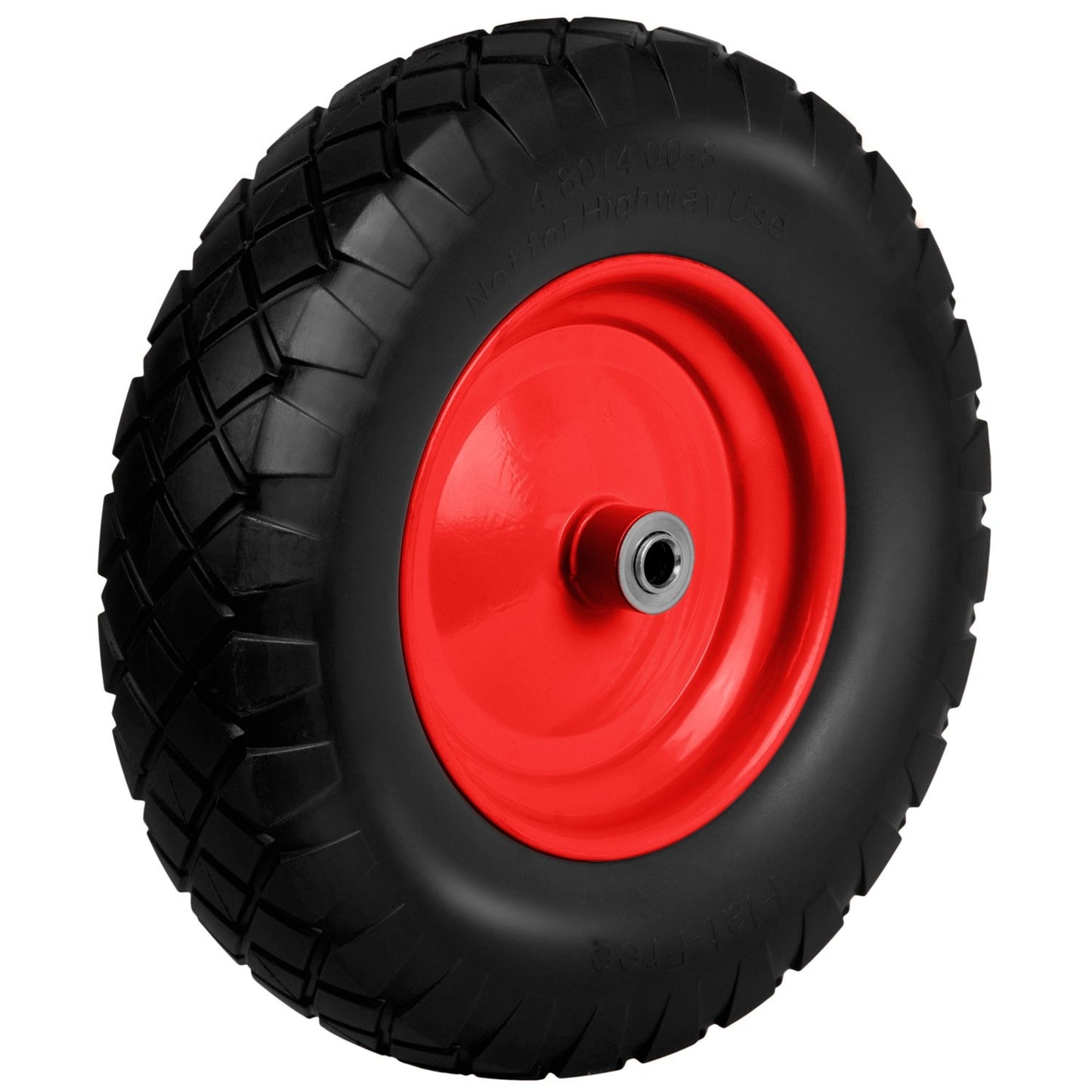 Puncture-free wheelbarrow wheel 4.00-8 Black-Red Humberg